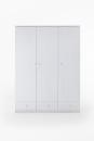 Kleiderschrank PROGRESS  3 Türen / 3 Schubladen Fichte Weiß
